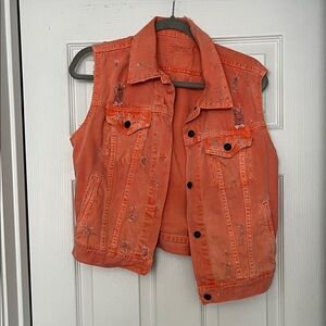 Ralph Lauren Coral Denim Vest
